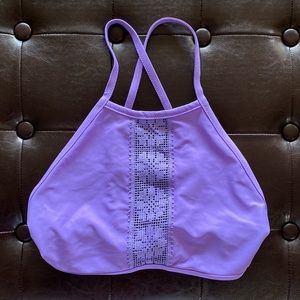 Aerie Purple Womens High Neck Bikini Top